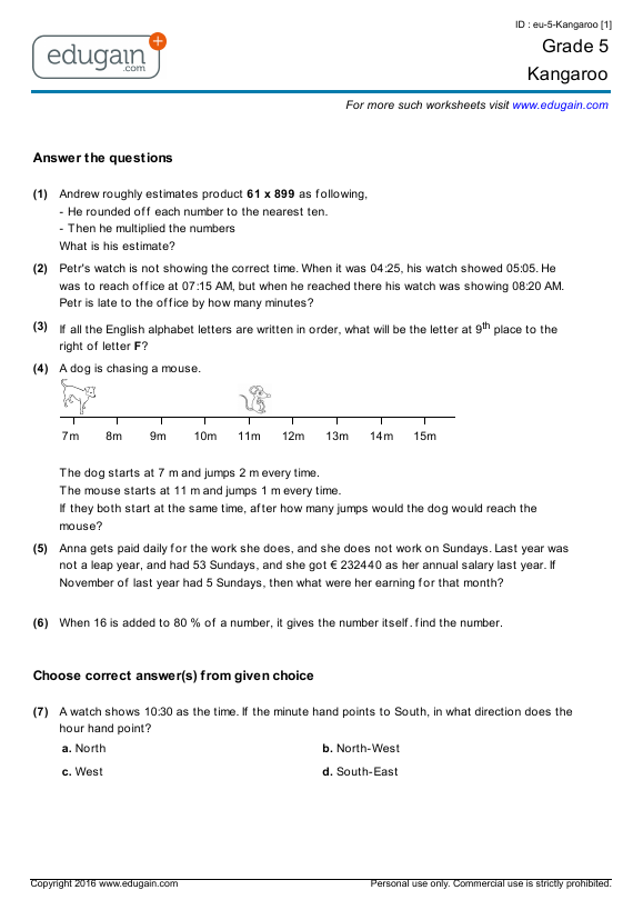 Grade 5 English Worksheets Pdf Sri Lanka Barry West s 5th Grade Math 