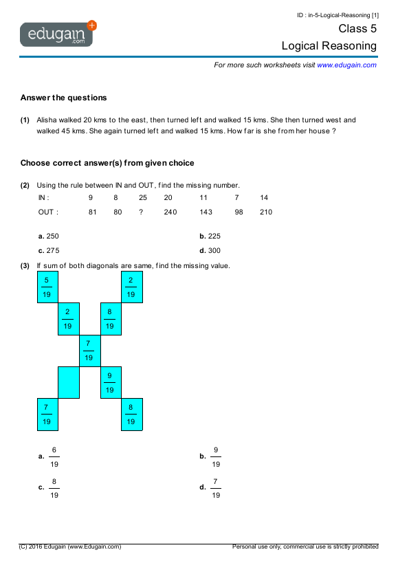 gk math practice sheets