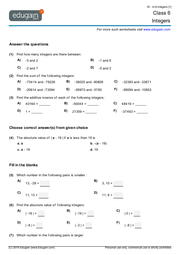 grade-6-integers-math-practice-questions-tests-worksheets